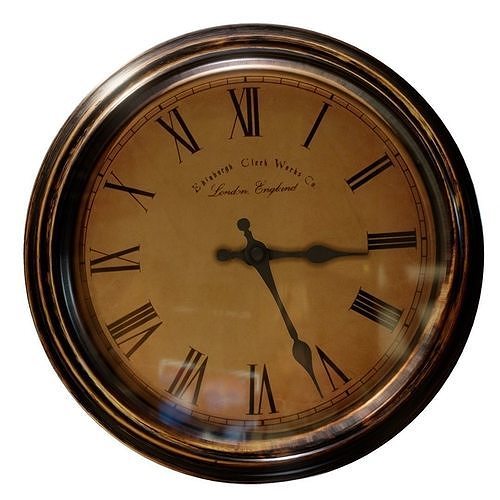 Clock wall with roman numerals Low-poly 3D model
