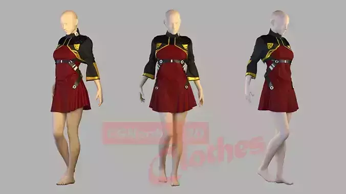 Si-Fi Future Clothes - 41 Marvelous Designer and Clo3D 3D model