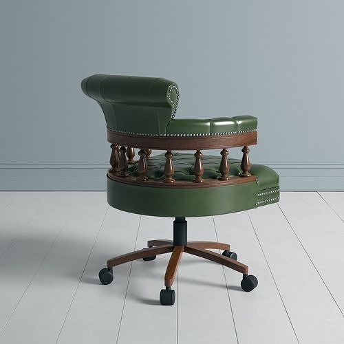Captains Swivel Chair 3D model 4