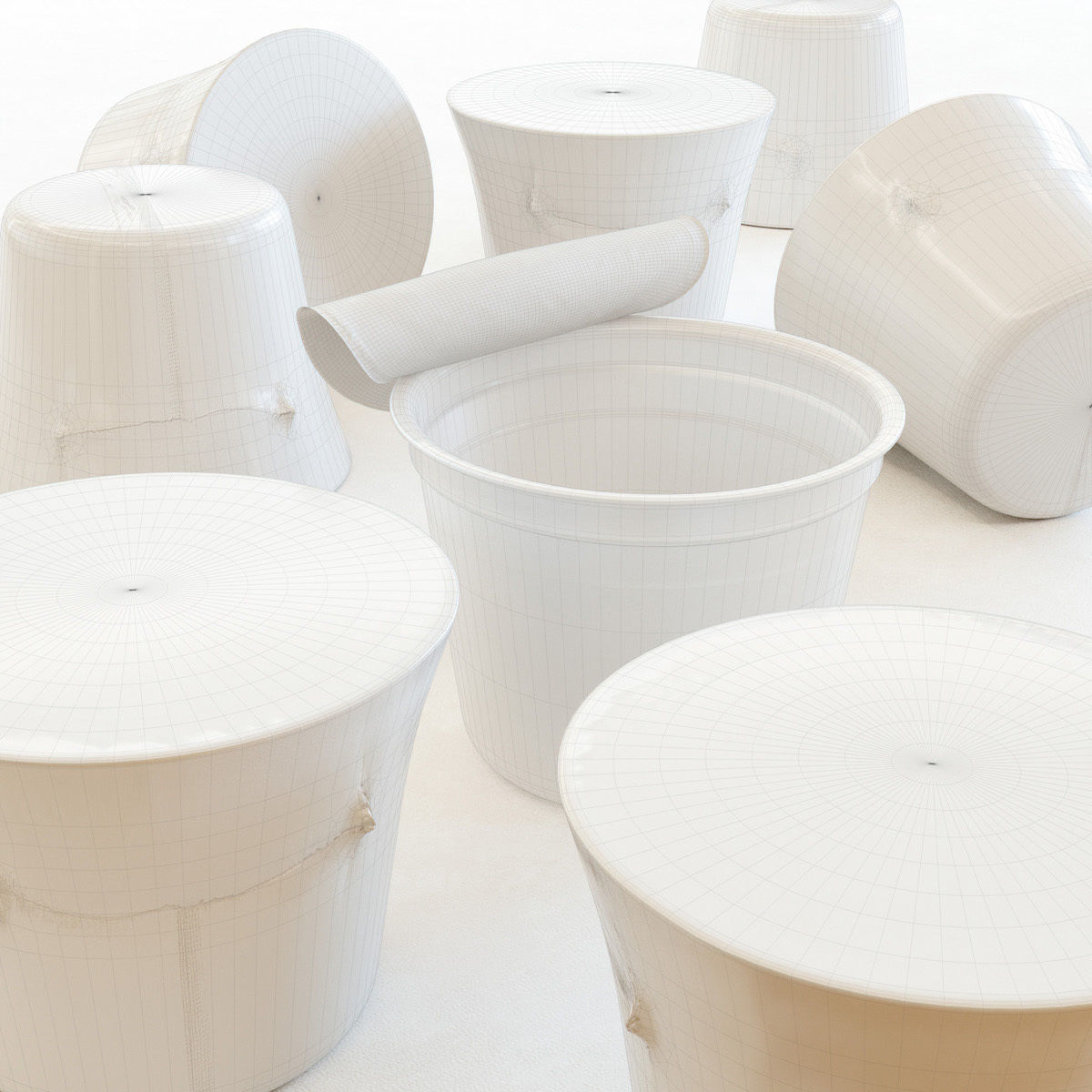 Instant cup noodle - Large Low-poly 3D model_2