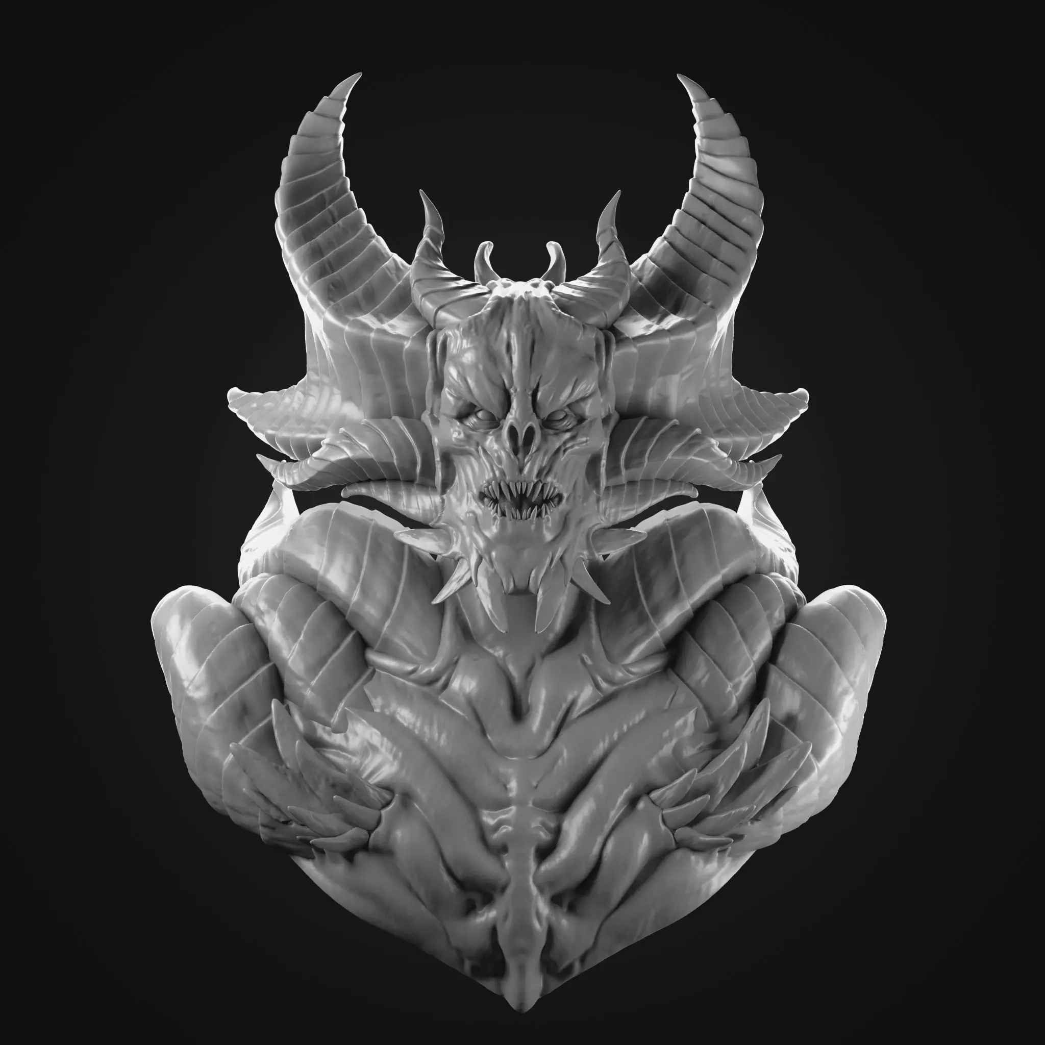 Demon Lord bust 3D Print 3D print model