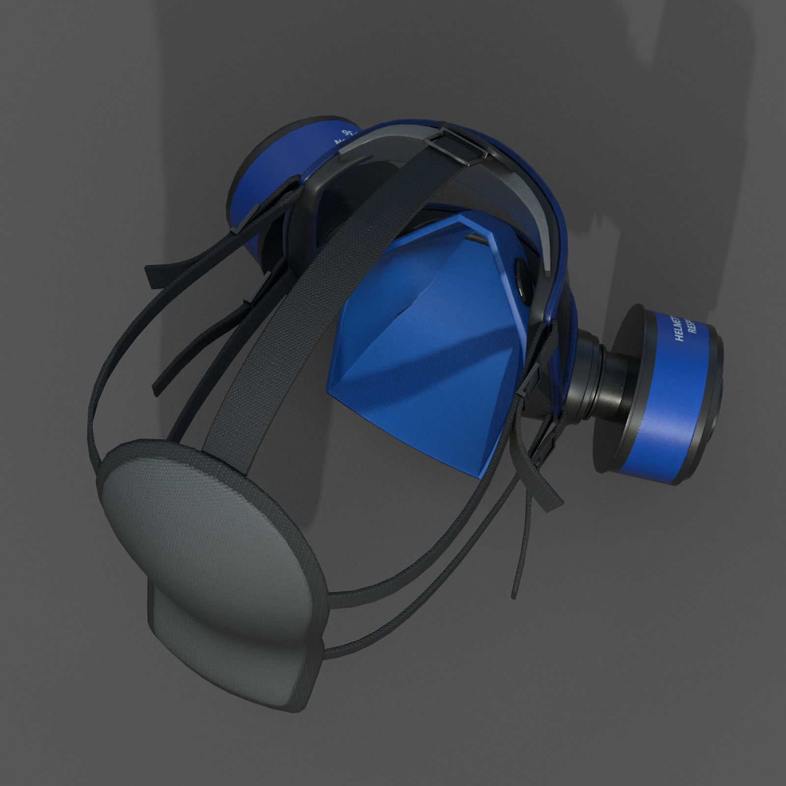 Gas mask helmet 3d model military combat Low-poly 3D model_7