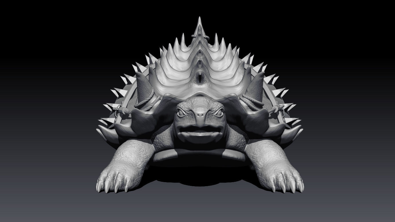 Tortashidze high poly model creature with spikes 3D model_5