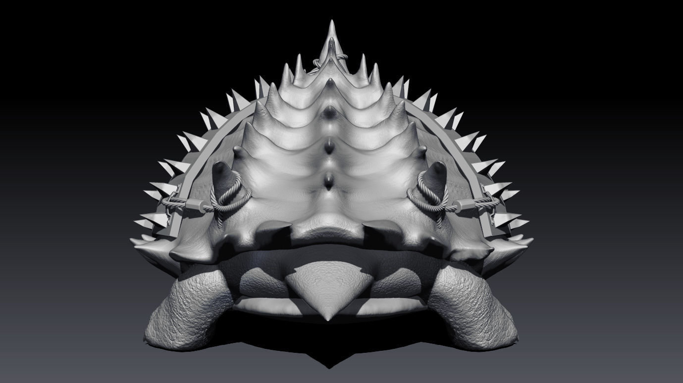 Tortashidze high poly model creature with spikes 3D model_4