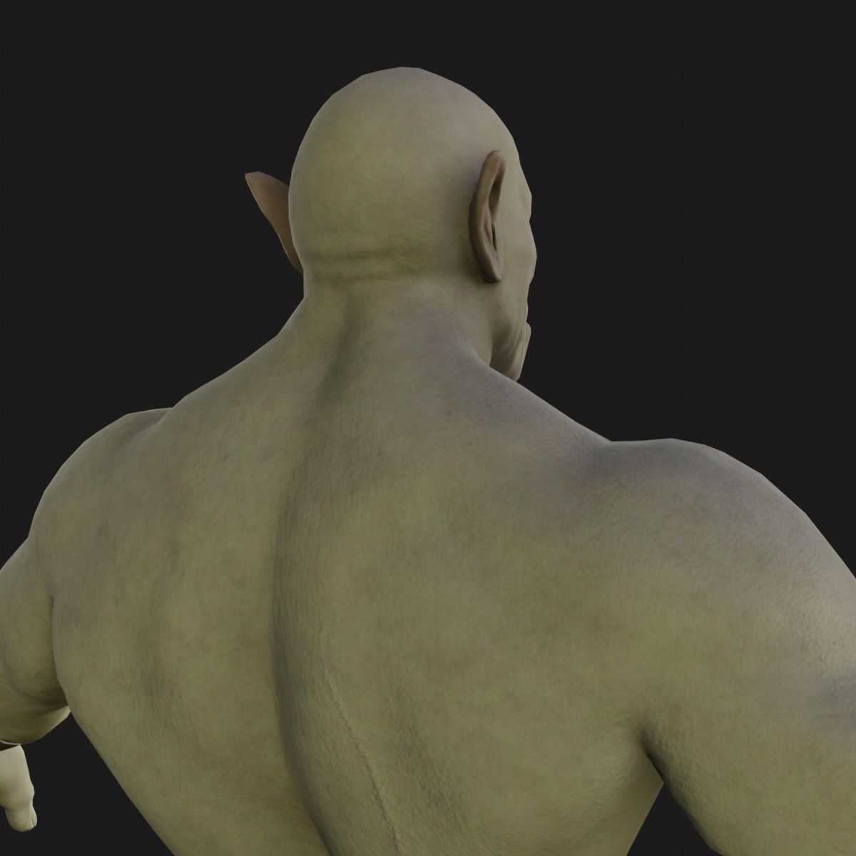 Orc  character base model  Low-poly 3D model_41