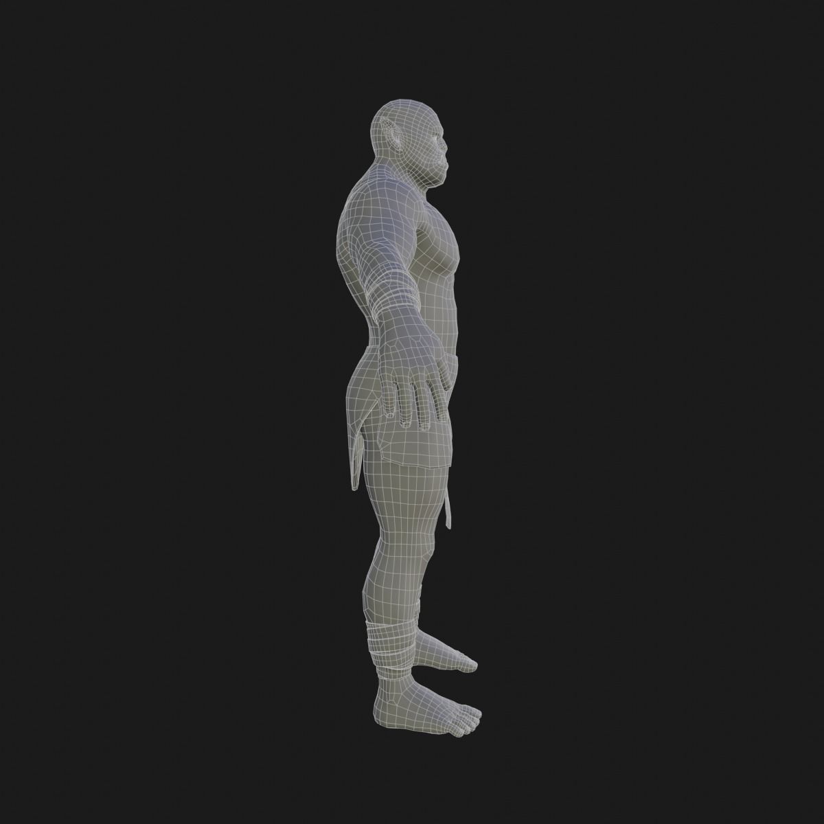 Orc  character base model  Low-poly 3D model_27