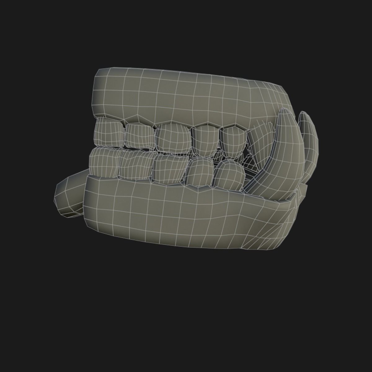 Orc  character base model  Low-poly 3D model_65