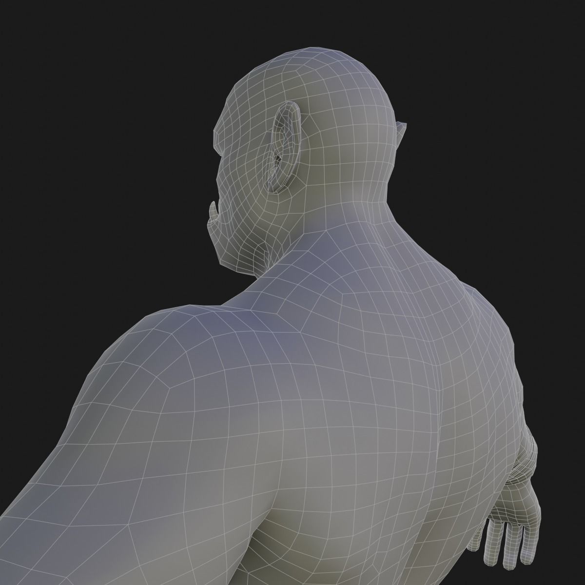 Orc  character base model  Low-poly 3D model_56