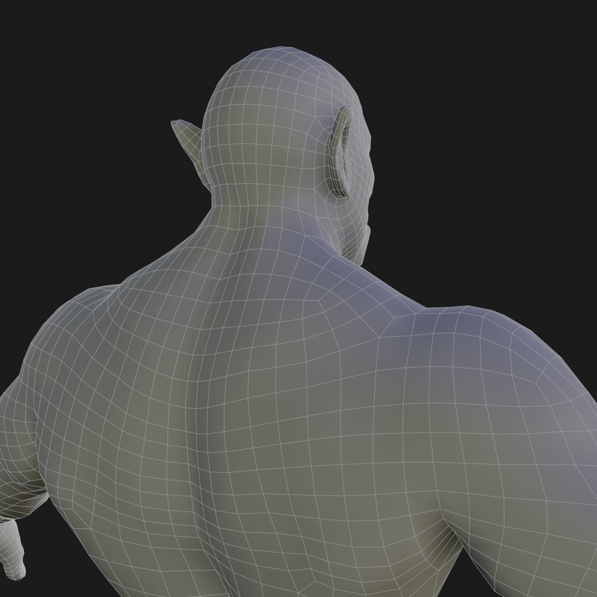 Orc  character base model  Low-poly 3D model_53