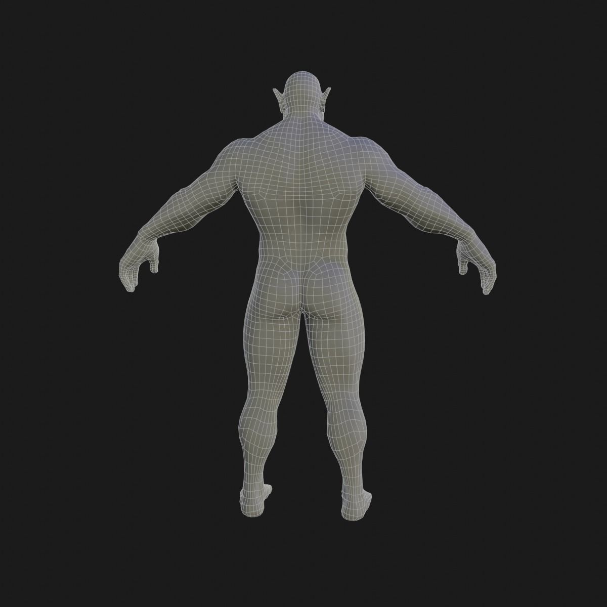 Orc  character base model  Low-poly 3D model_18