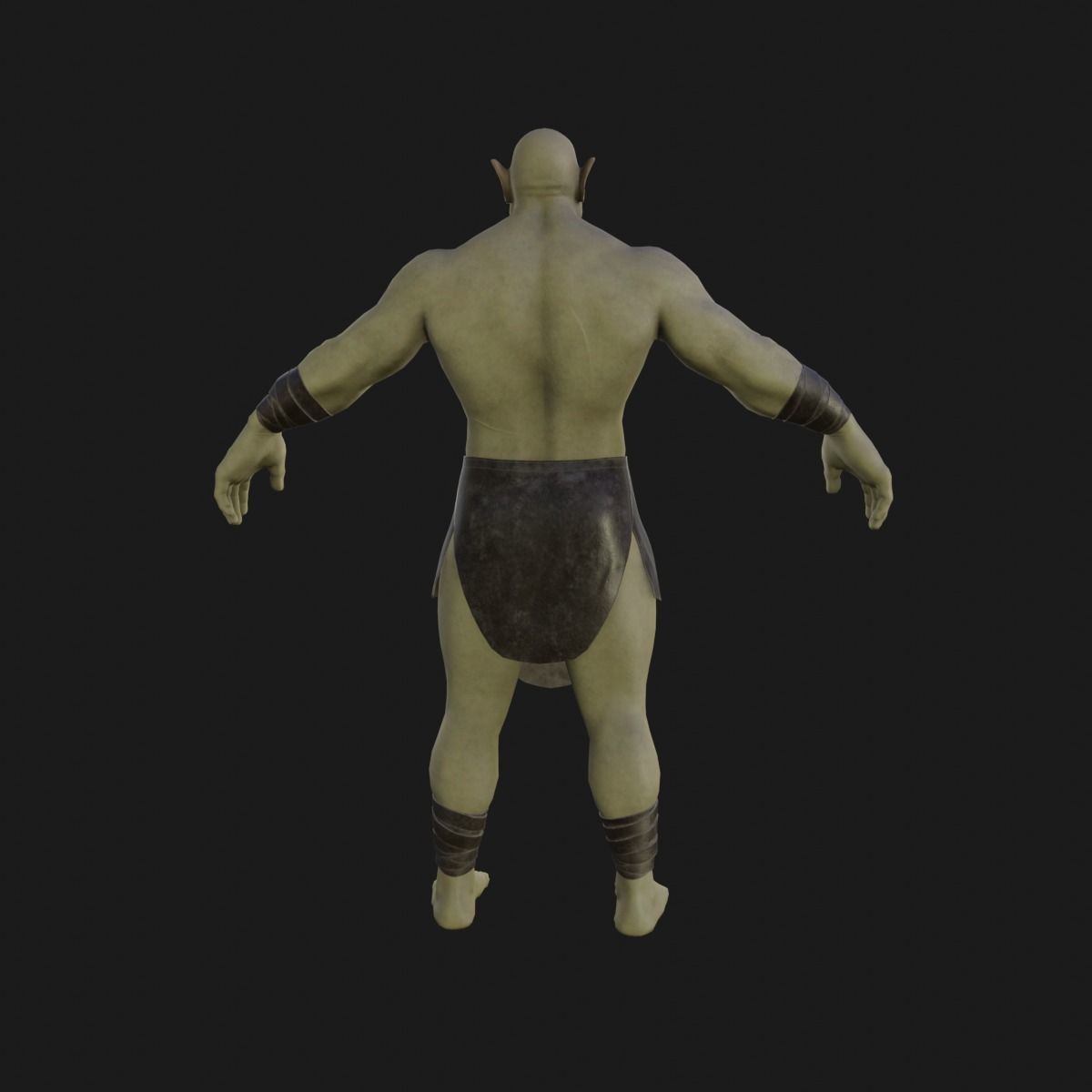 Orc  character base model  Low-poly 3D model_6