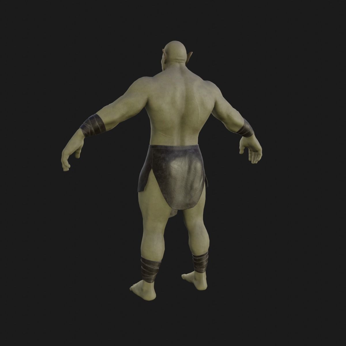 Orc  character base model  Low-poly 3D model_7