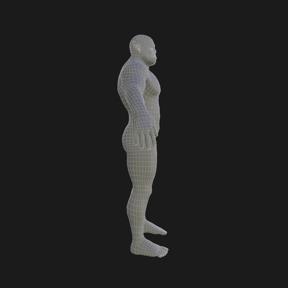 Orc  character base model  Low-poly 3D model_15