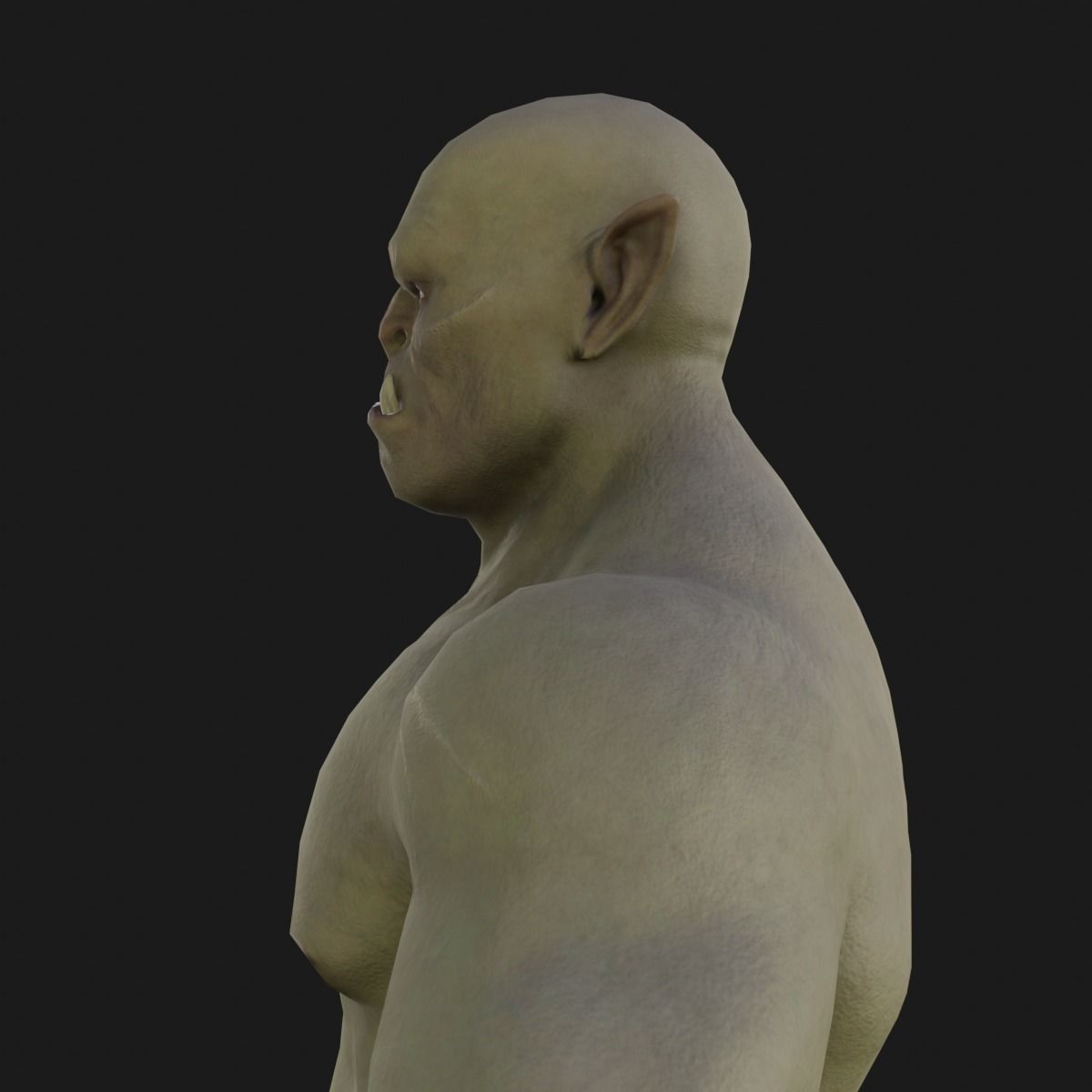 Orc  character base model  Low-poly 3D model_45