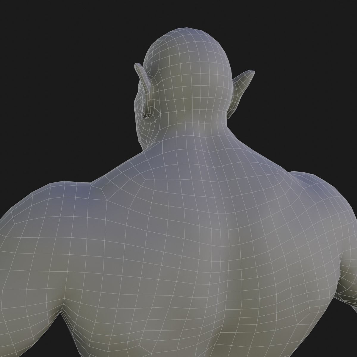 Orc  character base model  Low-poly 3D model_55