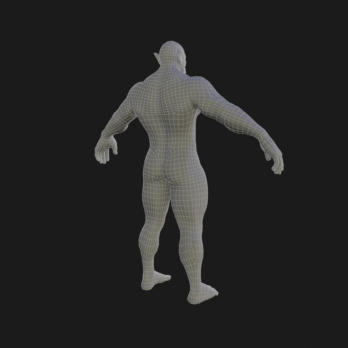 Orc  character base model  Low-poly 3D model_17