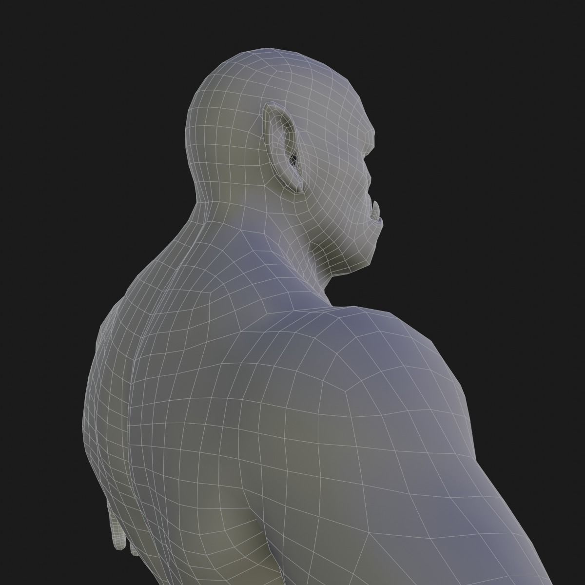 Orc  character base model  Low-poly 3D model_52