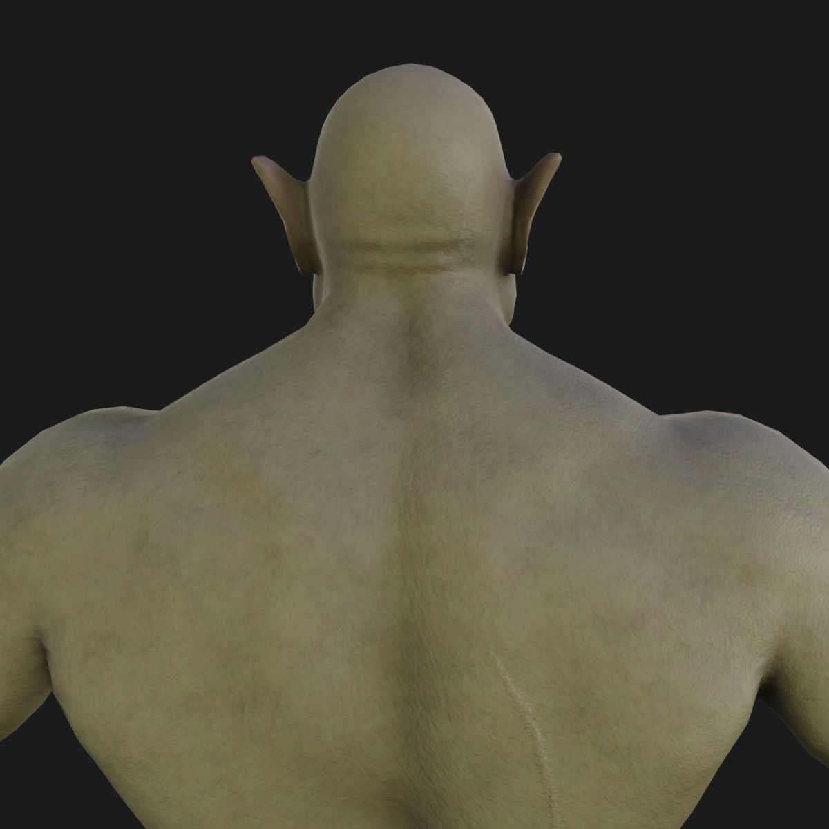 Orc  character base model  Low-poly 3D model_42