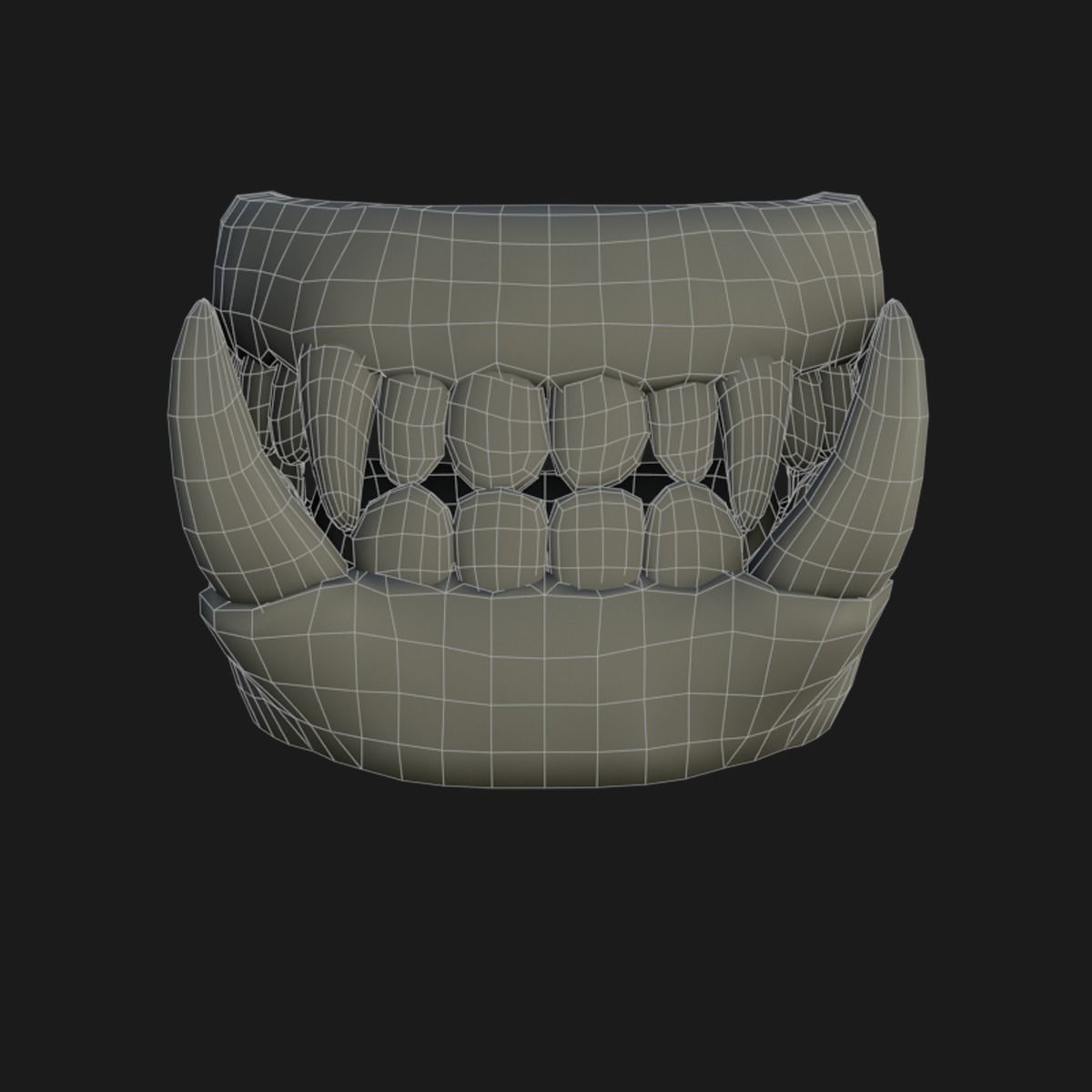 Orc  character base model  Low-poly 3D model_64