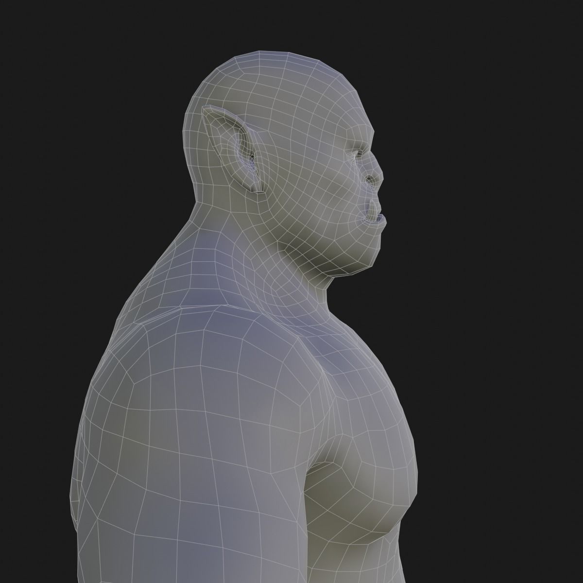 Orc  character base model  Low-poly 3D model_51