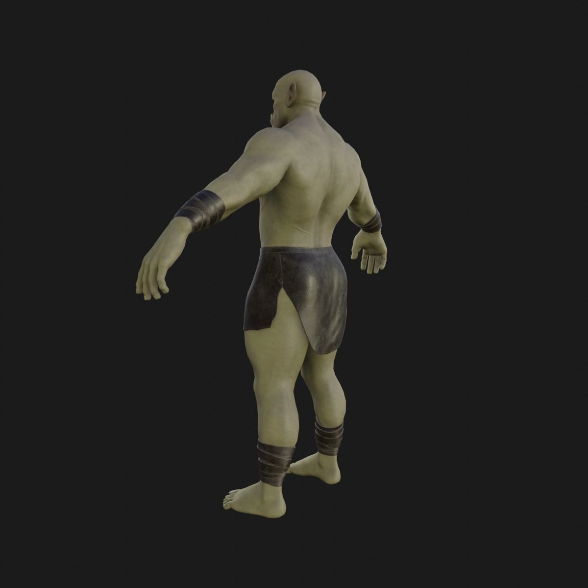 Orc  character base model  Low-poly 3D model_8