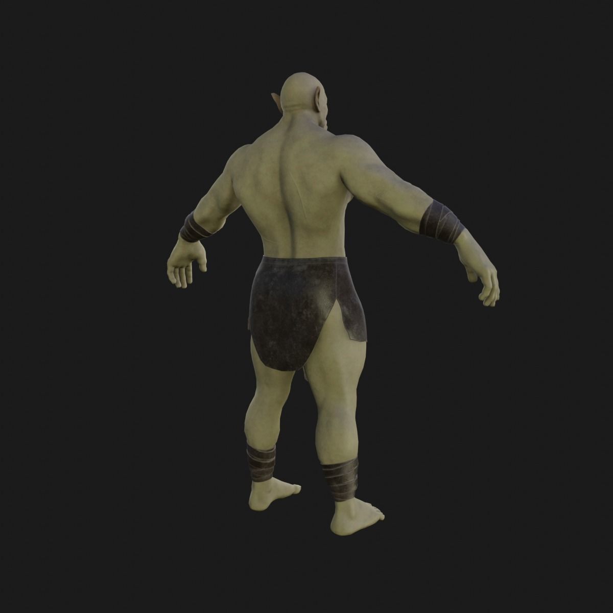 Orc  character base model  Low-poly 3D model_5