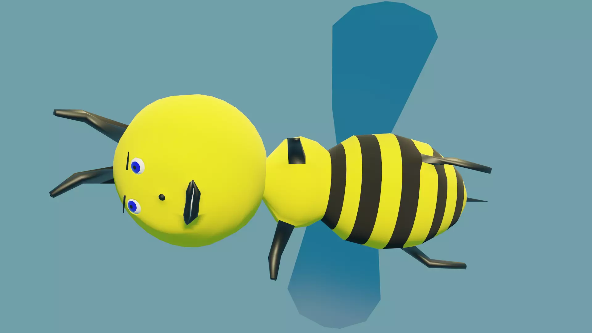 BEE CARTOON CHARACTER Low-poly 3D model