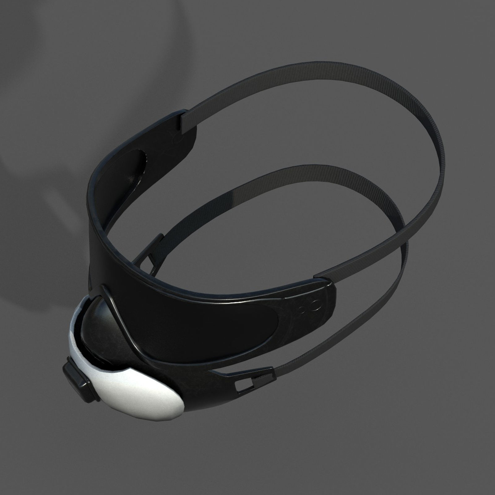 Gas mask helmet 3d model protection safety futuristic Low-poly 3D model_4