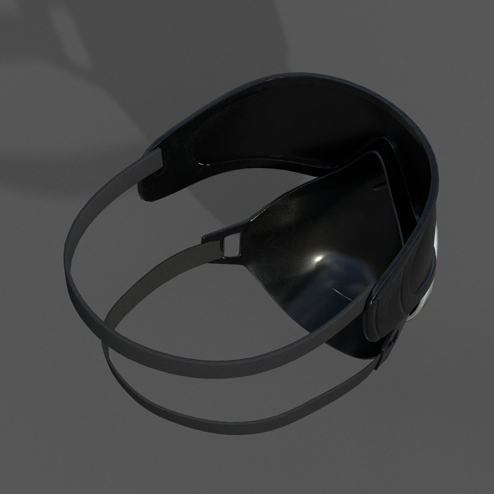 Gas mask helmet 3d model protection safety futuristic Low-poly 3D model_7