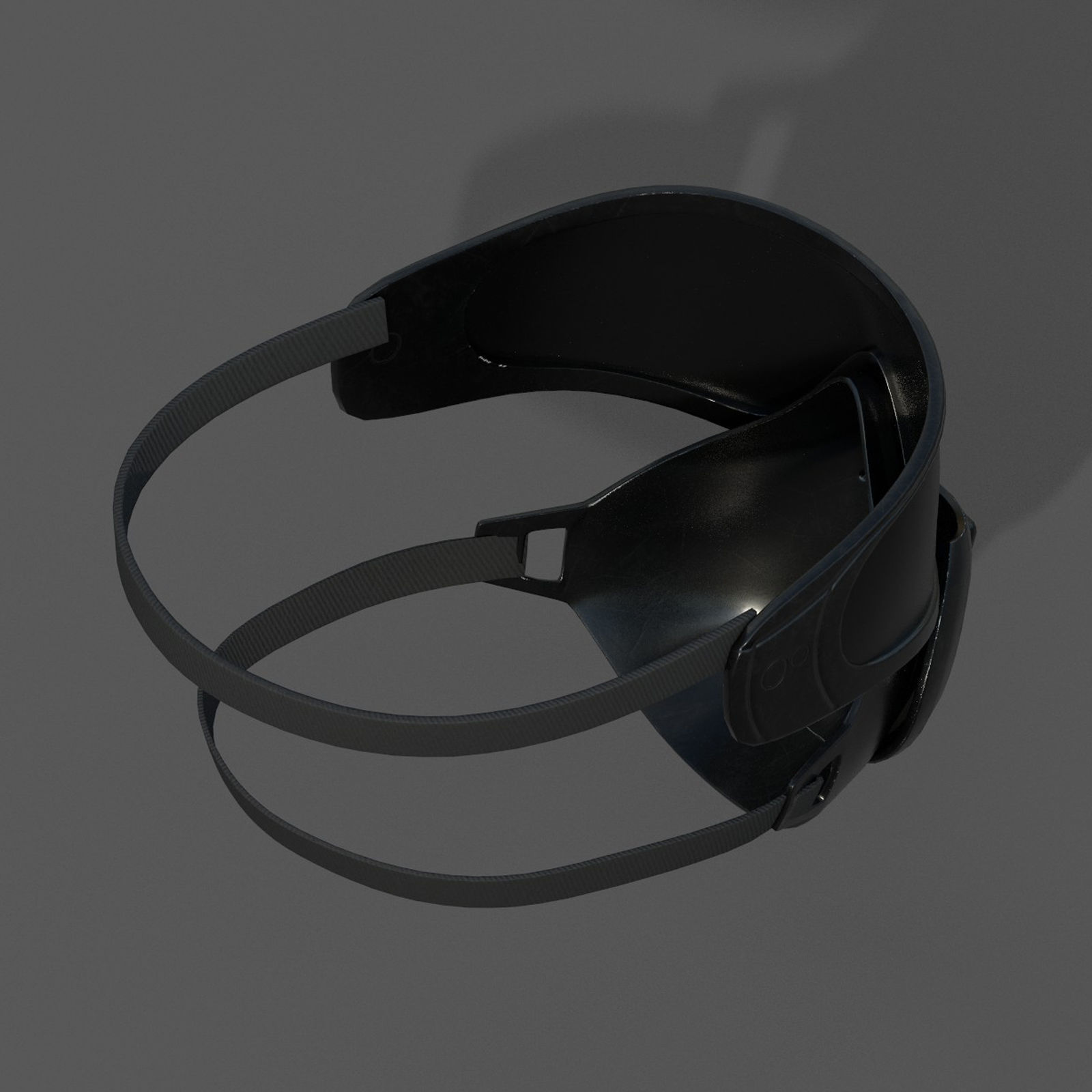 Gas mask protection futuristic technology  Low-poly 3D model_5