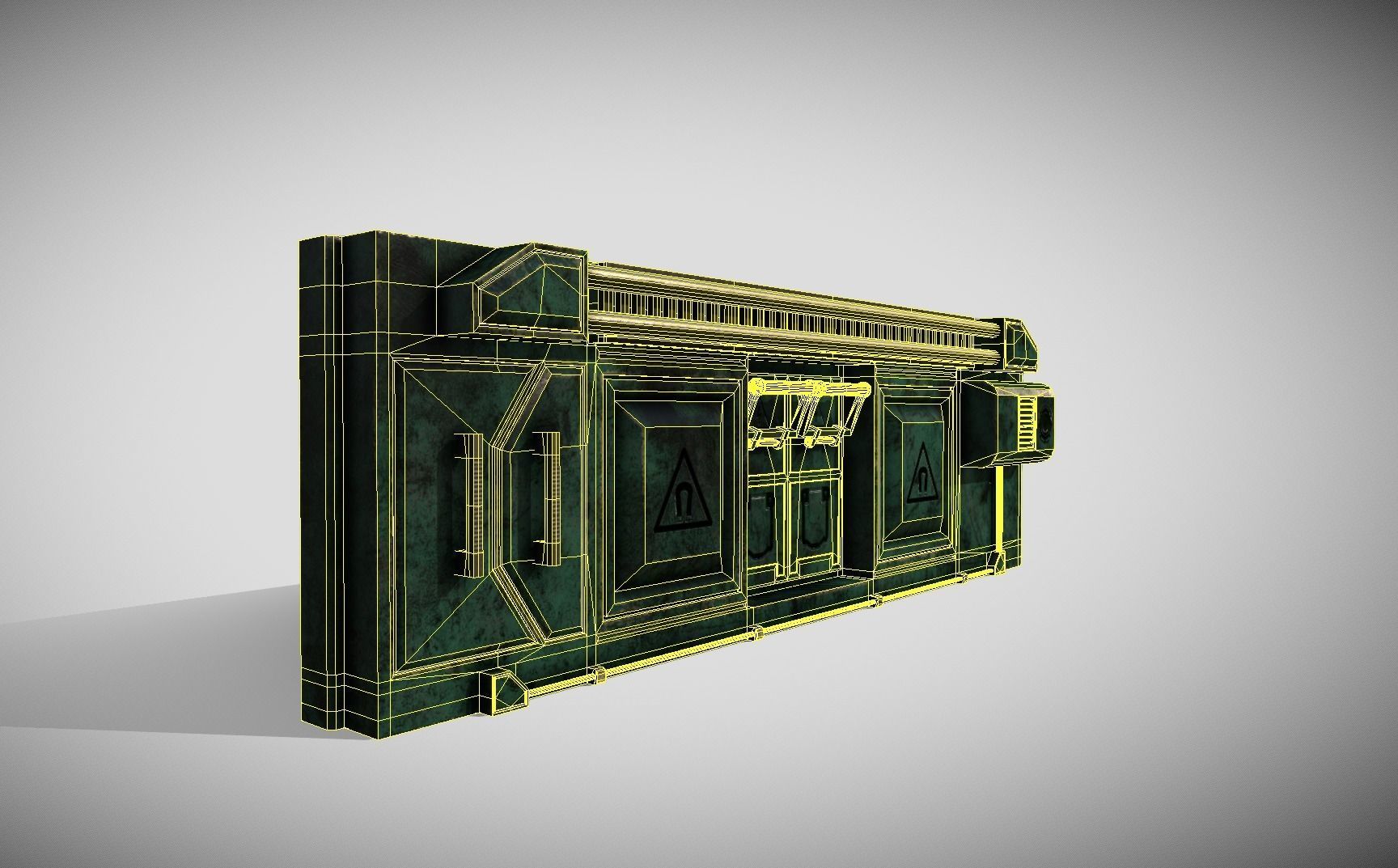 Sci-fi Panel Element Low-poly 3D model_14