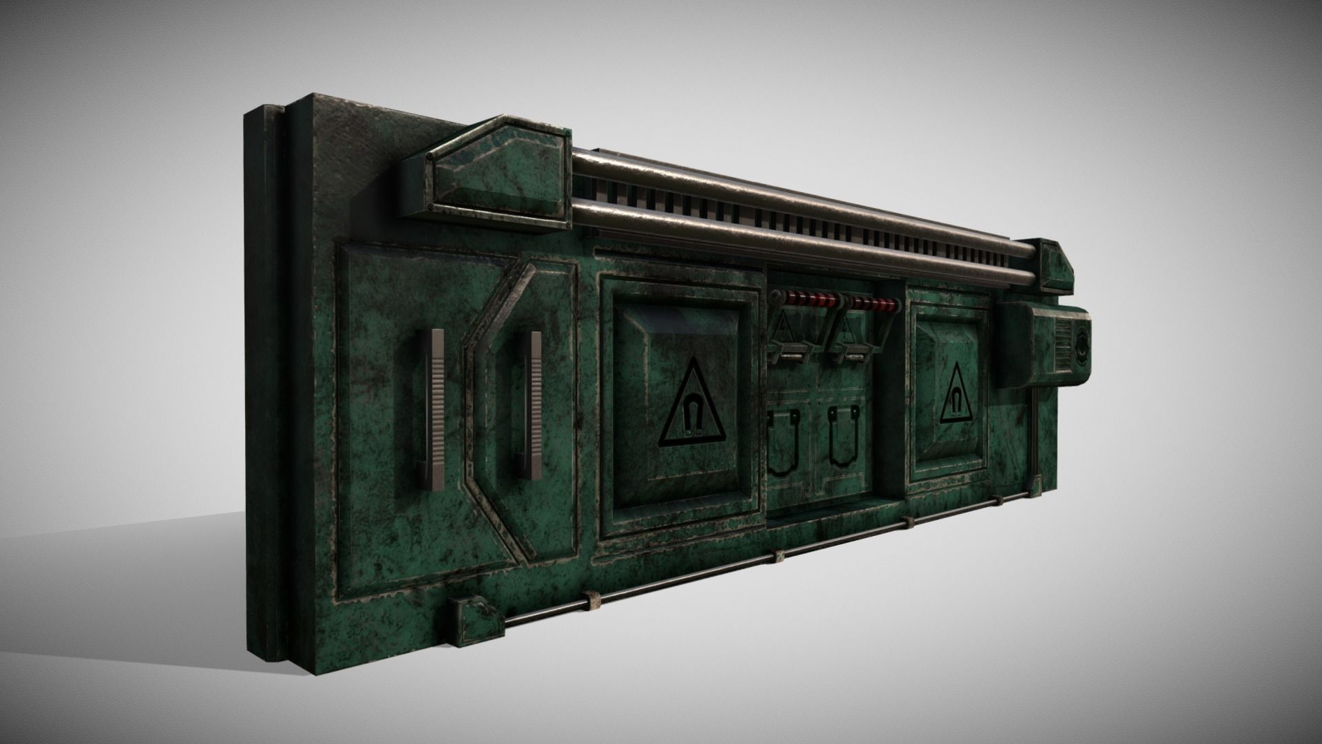 Sci-fi Panel Element Low-poly 3D model_2