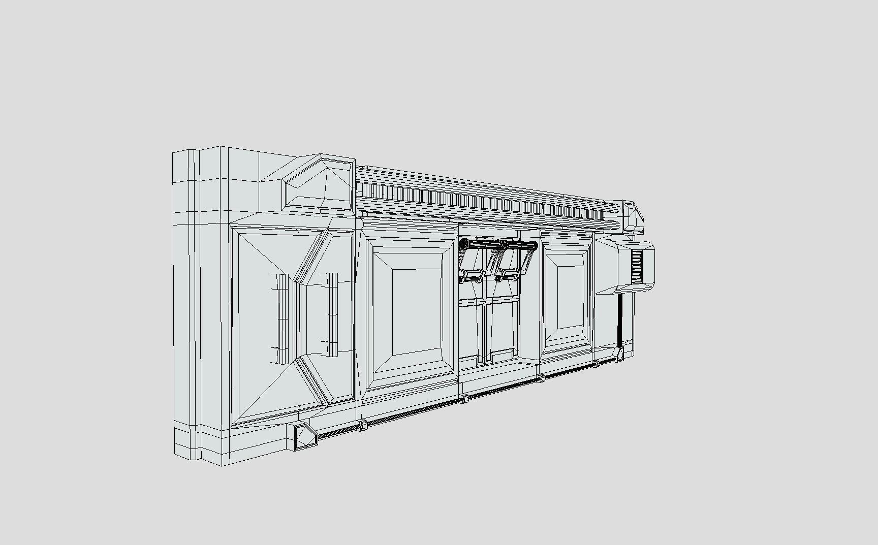 Sci-fi Panel Element Low-poly 3D model_11