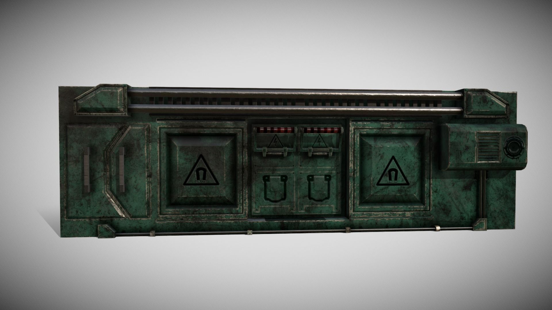 Sci-fi Panel Element Low-poly 3D model_3