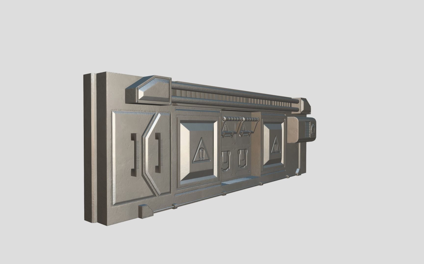 Sci-fi Panel Element Low-poly 3D model_8