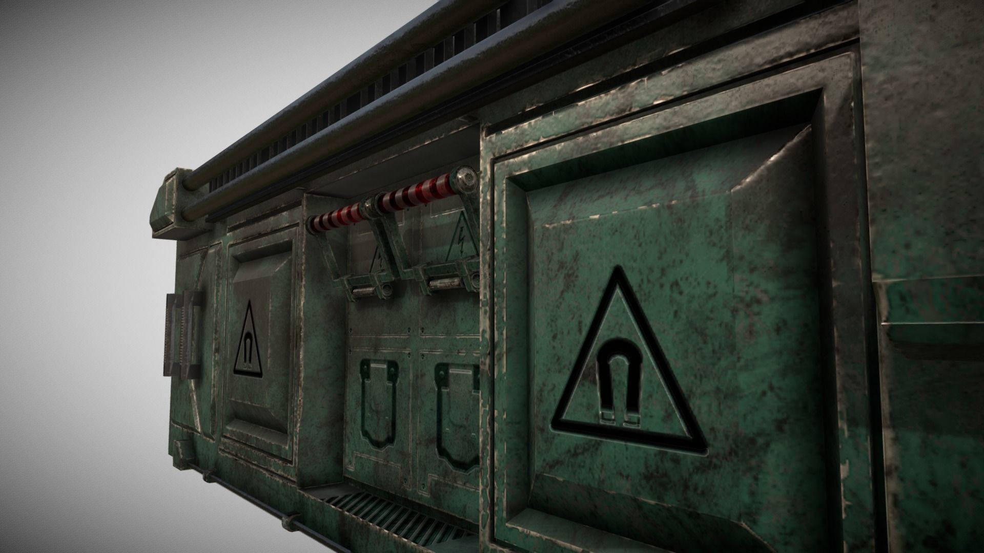 Sci-fi Panel Element Low-poly 3D model_6