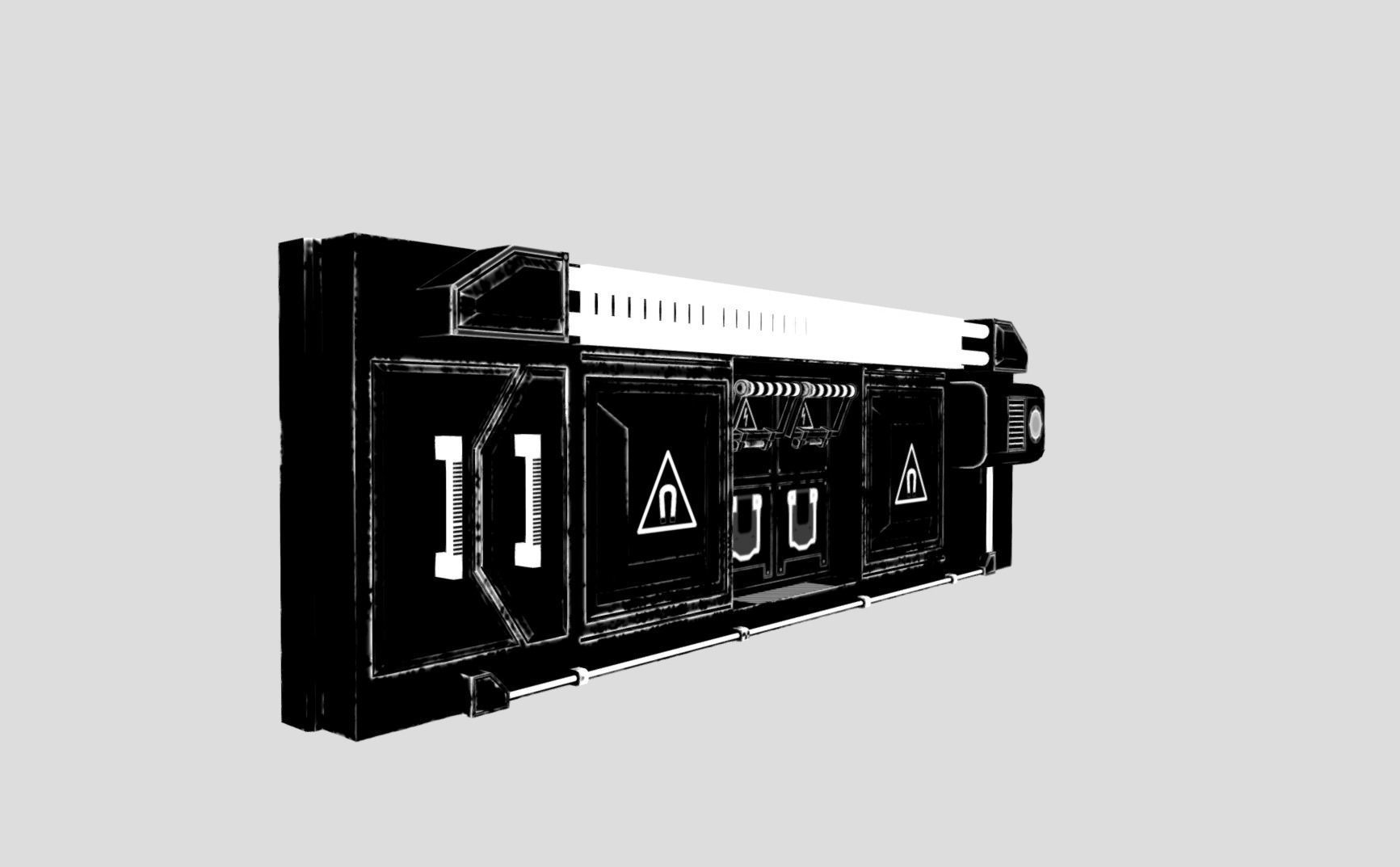 Sci-fi Panel Element Low-poly 3D model_13