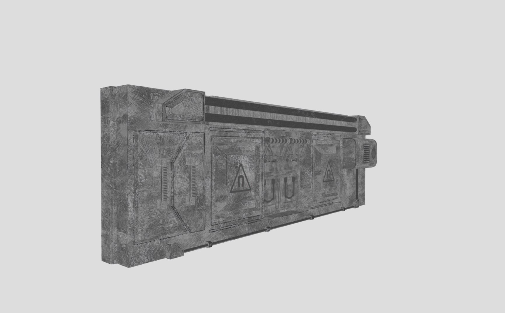 Sci-fi Panel Element Low-poly 3D model_12
