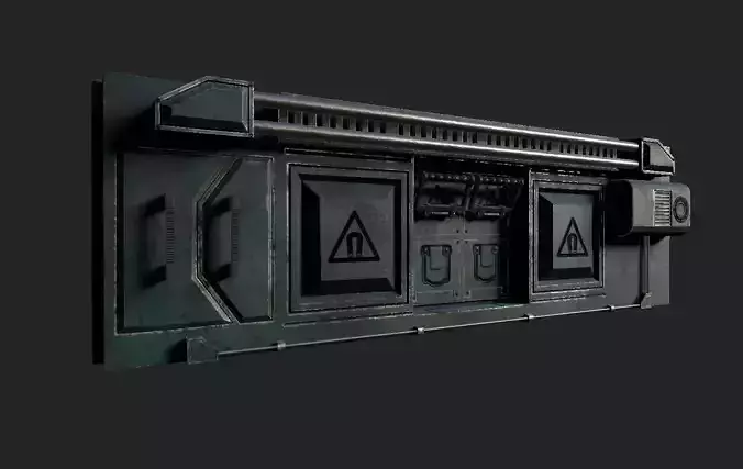 Sci-fi Panel Element Low-poly 3D model