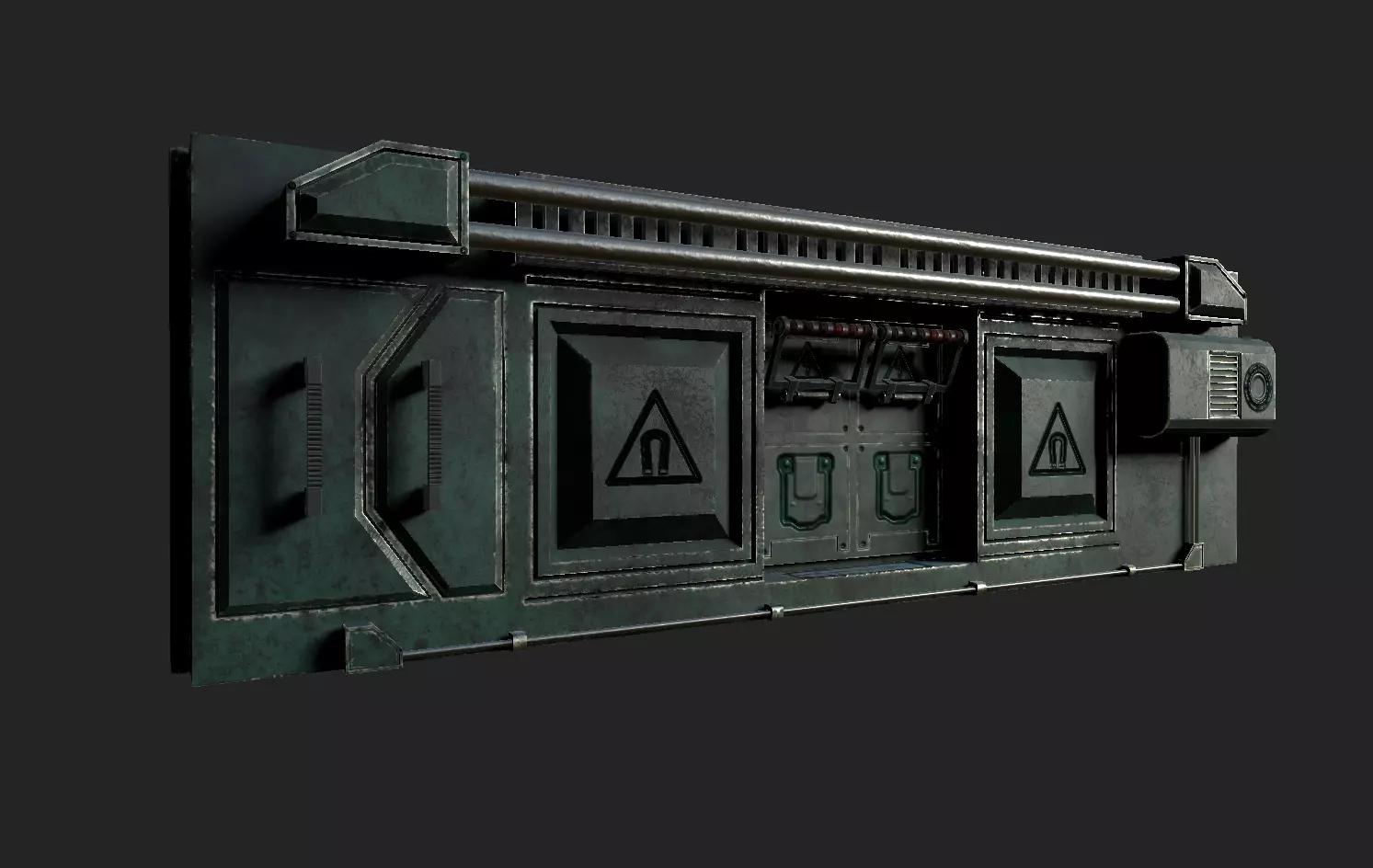 Sci-fi Panel Element Low-poly 3D model_0