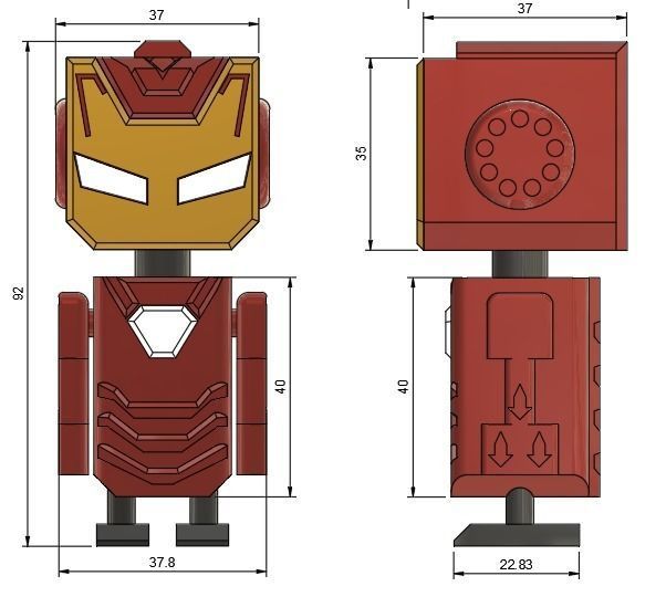 iron man robot  3D print model_5