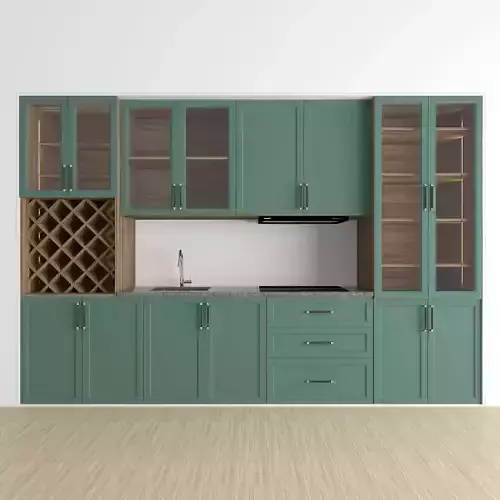 Kitchen Model 5 with cabinets and drawers 3D model