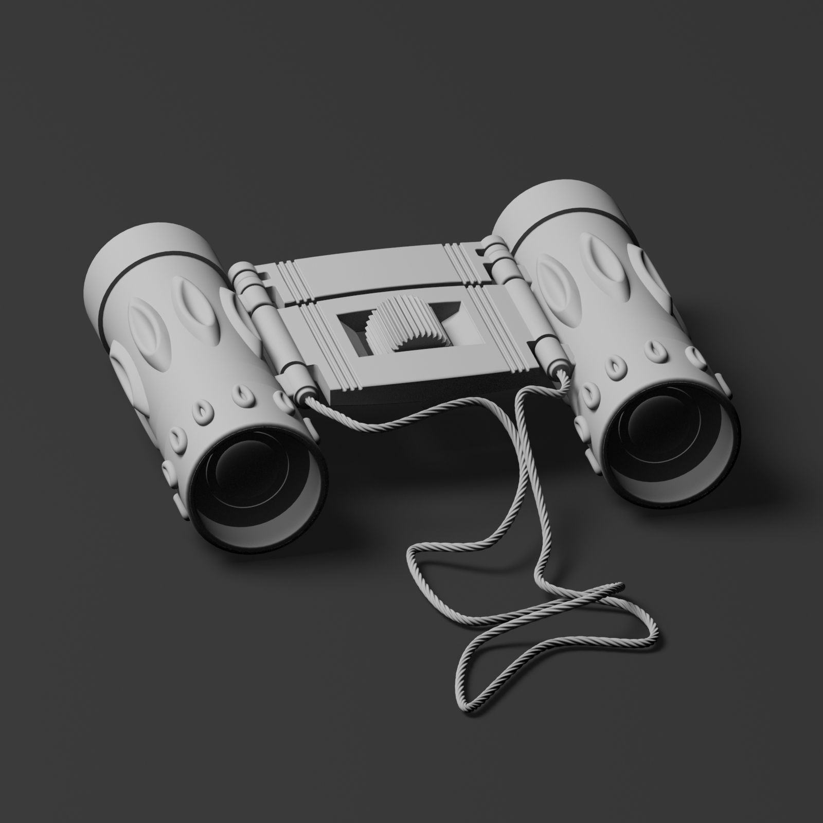 Modern binocular for visualization projects Free 3D model_2