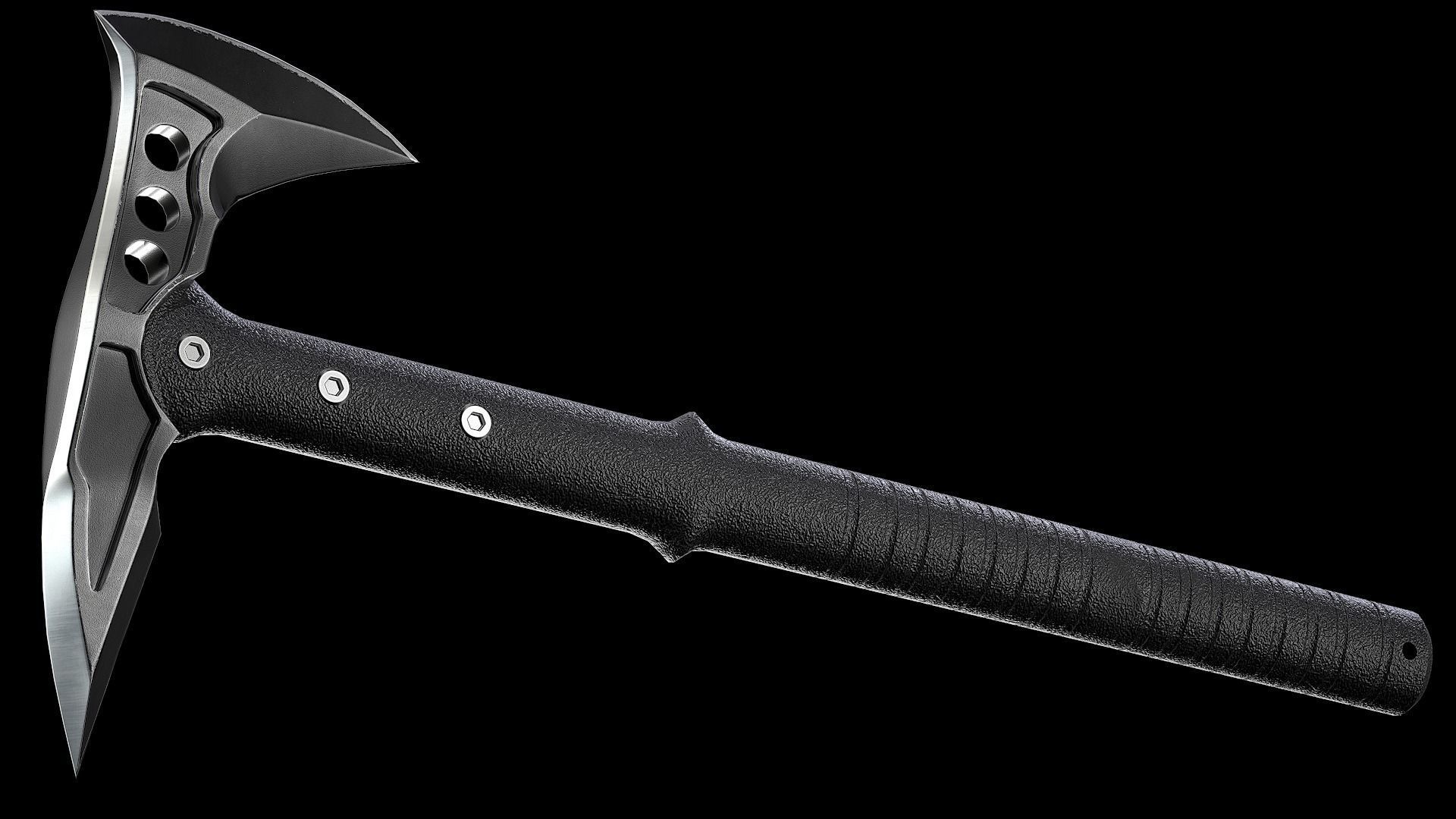 Tactical Tomahawk Axe Low-poly 3D model_2