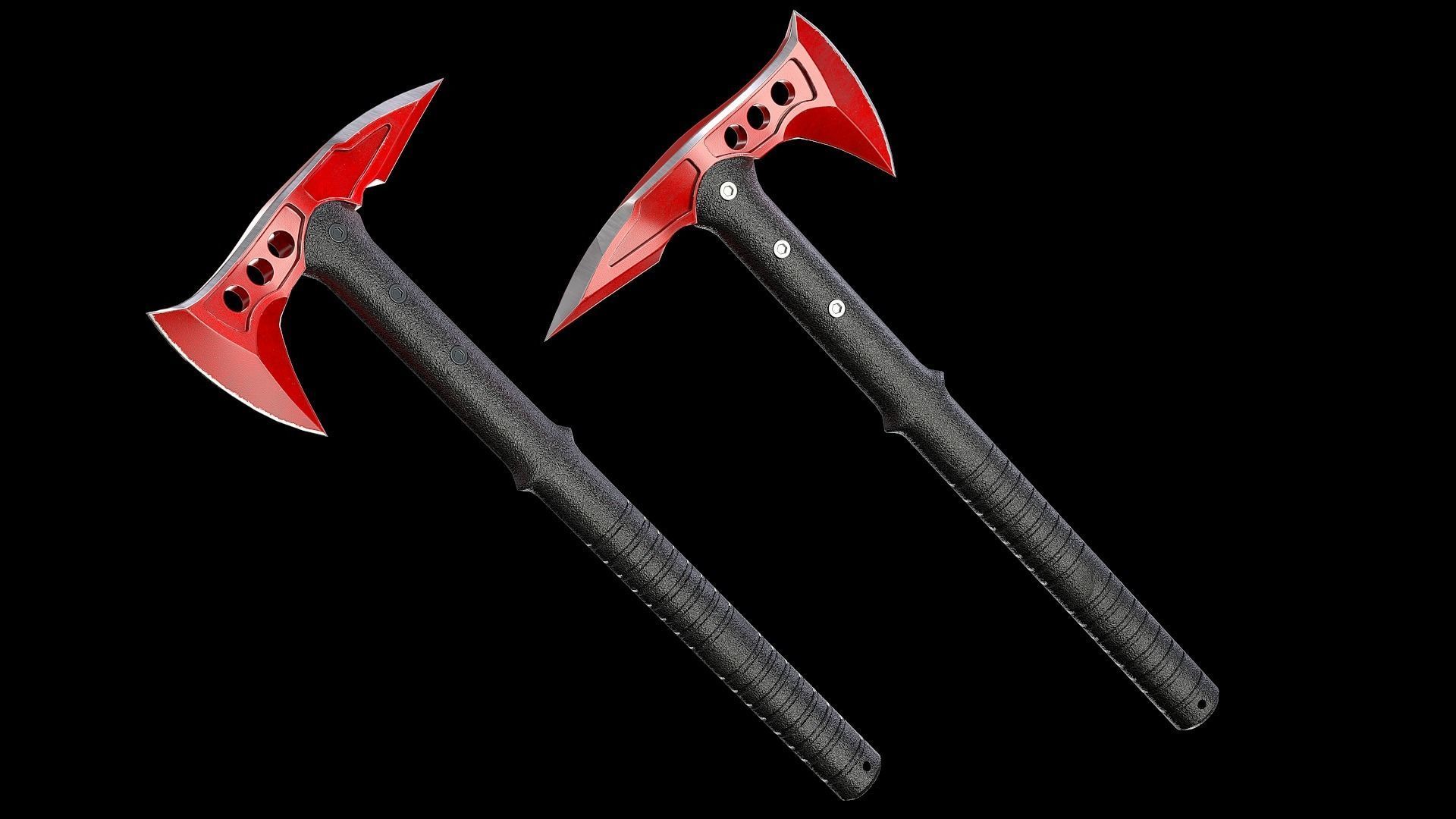 Tactical Tomahawk Axe Low-poly 3D model_6