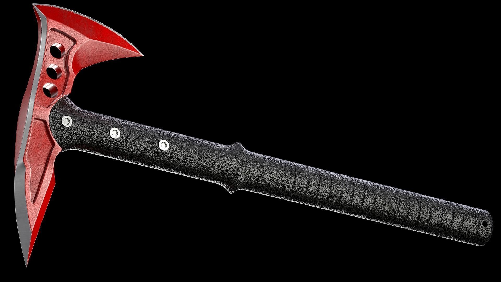 Tactical Tomahawk Axe Low-poly 3D model_8