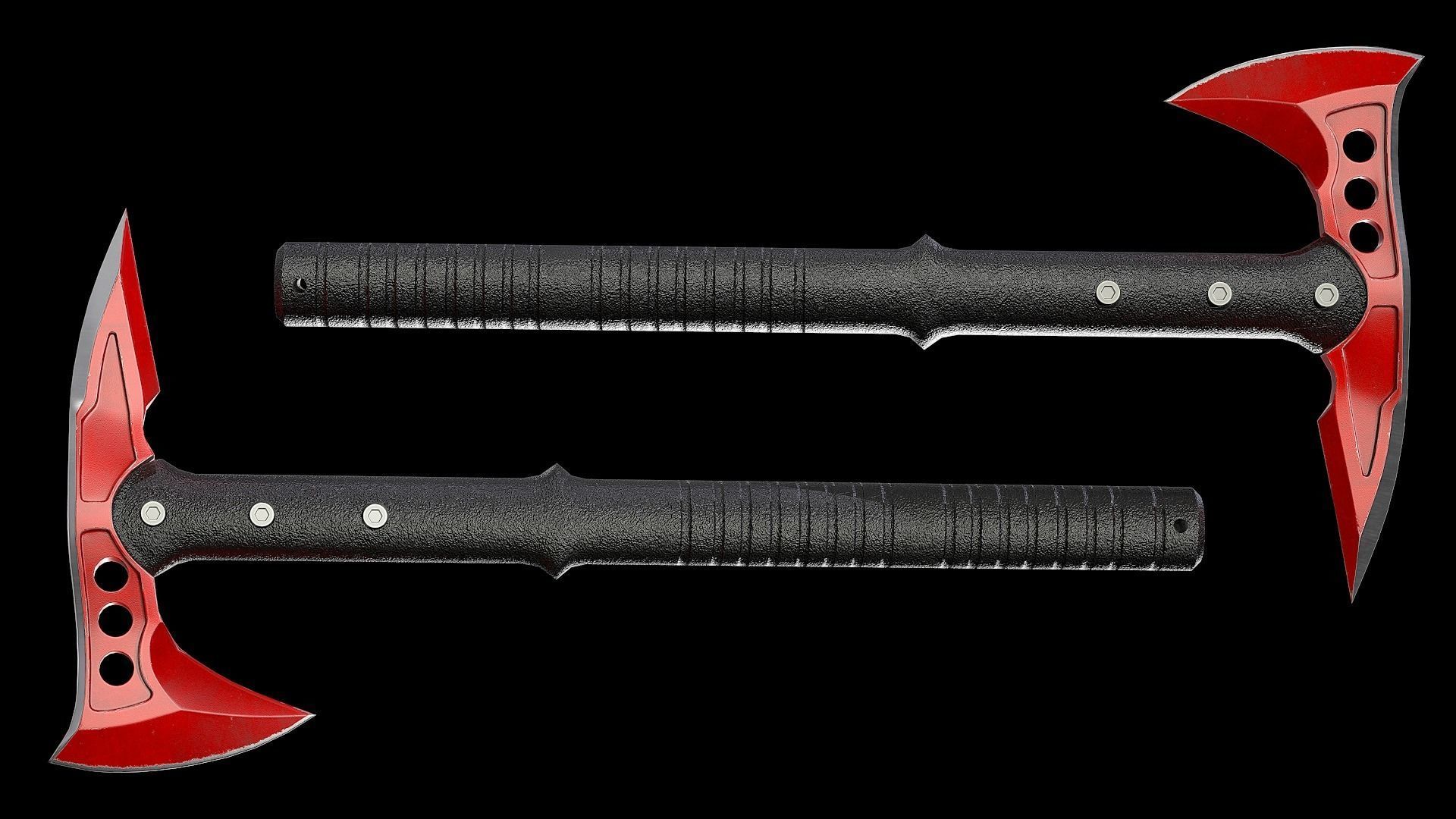 Tactical Tomahawk Axe Low-poly 3D model_7