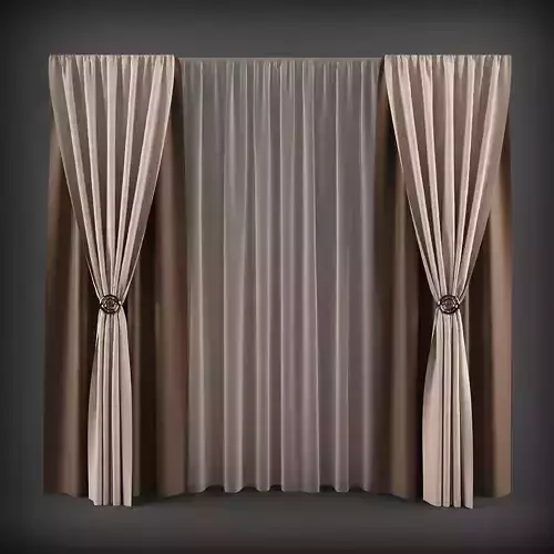 Curtain 3D model 12