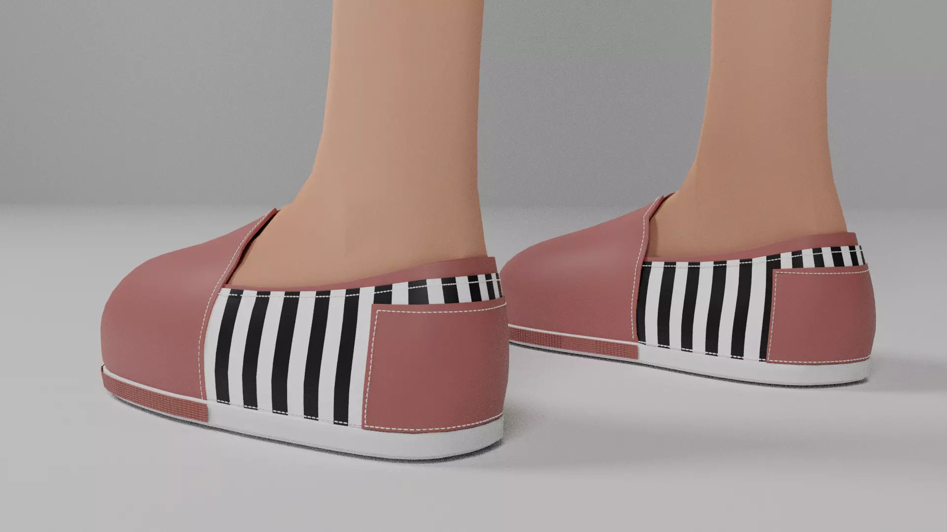 Shoes girl with backpack Free 3D model