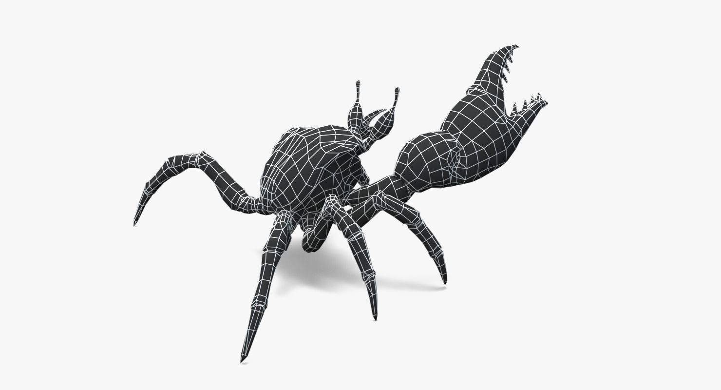 Fiddler Crab Low-poly 3D model_16